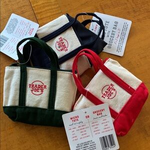 Trader Joe's Canvas Micro Tote Set
Comes with reusable grocery bag